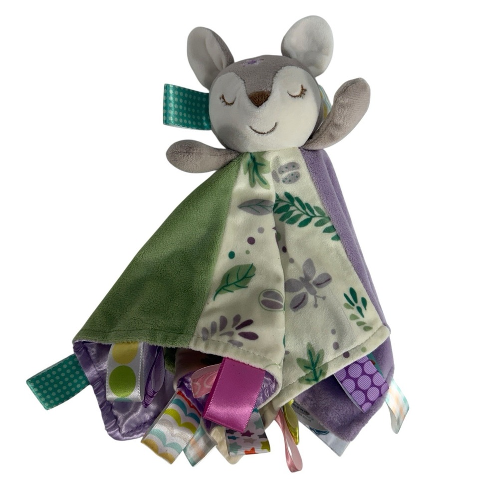 Mary Meyer‎ Taggies Flora Fawn Plush Baby Lovey Security Blanket Nunu Snuggle
